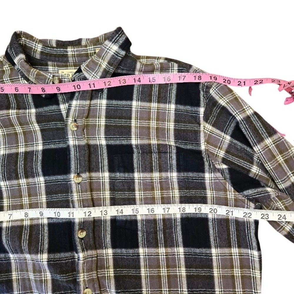 Red Head Mens Plaid Flannel Shirt Long Sleeve Button Down Warm Top Sz LT Tall - Picture 8 of 10